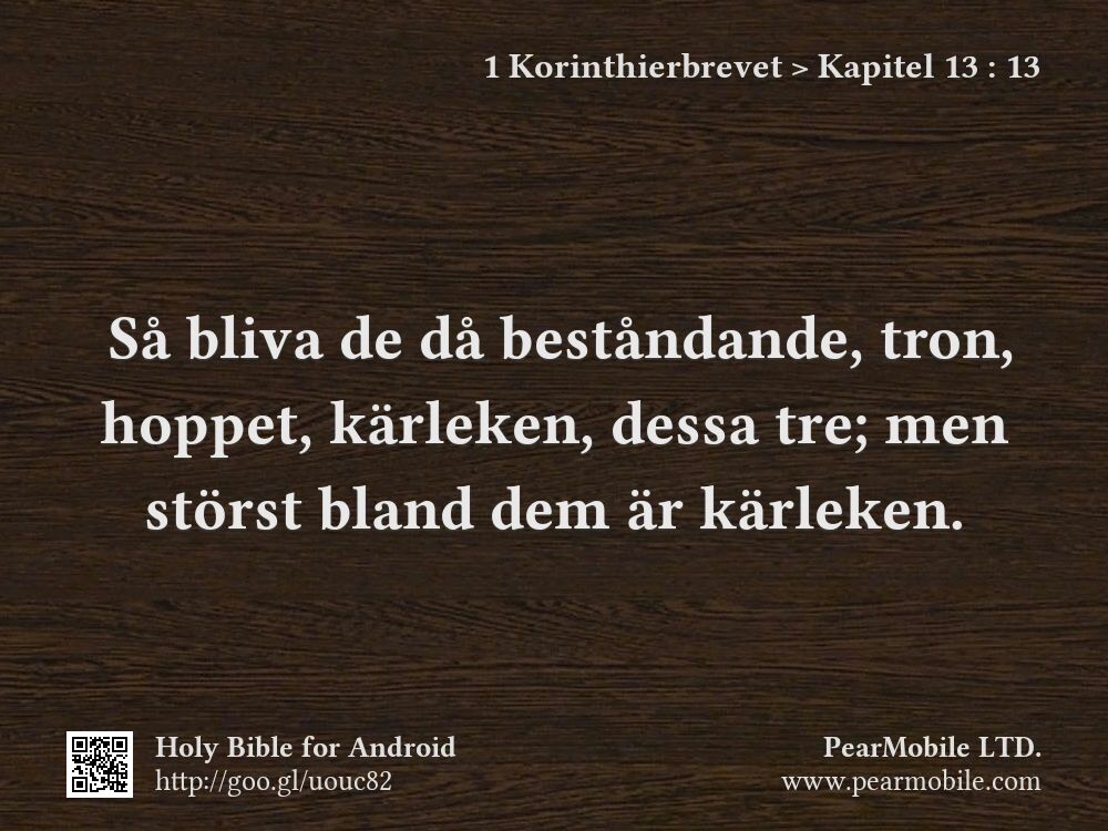 1 Korinthierbrevet, Kapitel 13:13